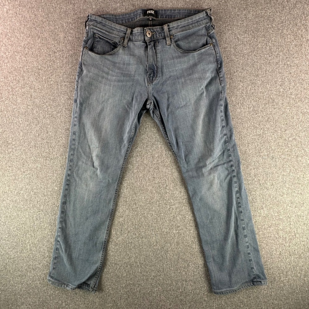 Paige Jeans Women 32 Federal Blue Slim Straight Stretch Denim Made in USA